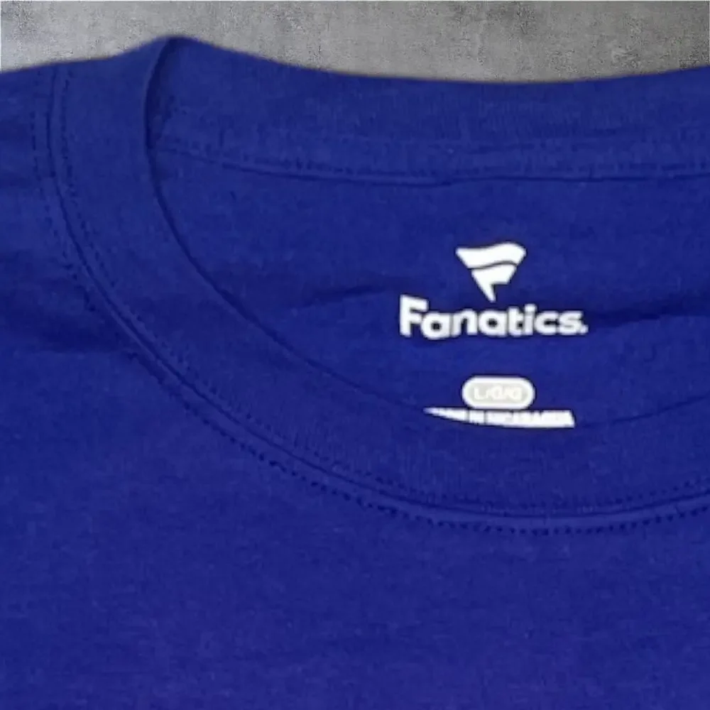 New York Mets Fanatics Tee L Blue NL Logo MLB Baseball Shirt